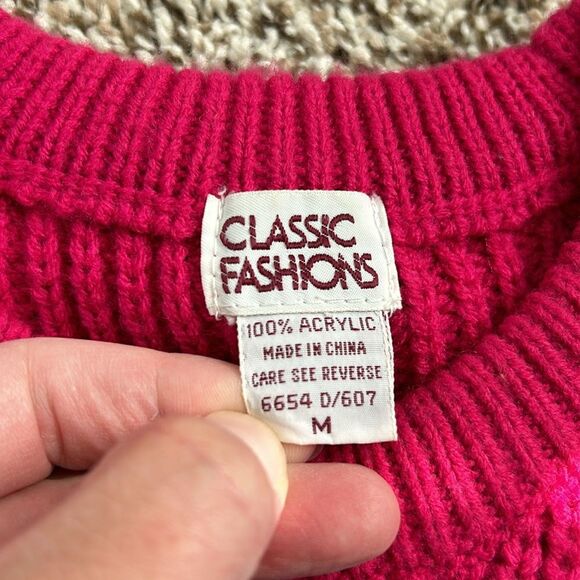 Vintage 90s Classic Fashion Striped Rainbow Sweater Medium - Picture 6 of 13